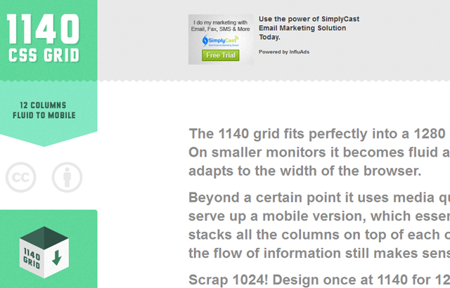 desktop view of 1140px CSS Grid