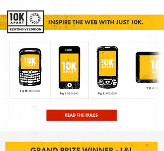 responsive mobile view of 10K Apart