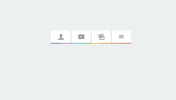 css rainbow naviation menu design open source