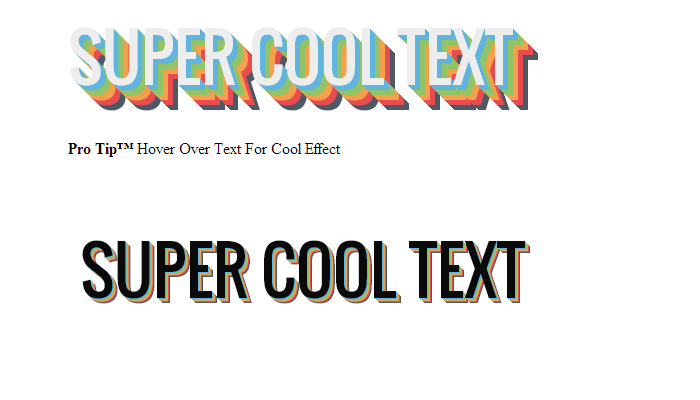 css3 hover text effects shadows open source