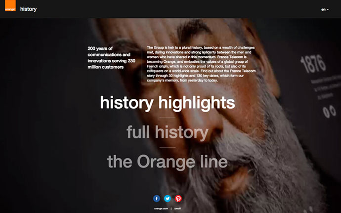 Orange History by http://www.uzik.com