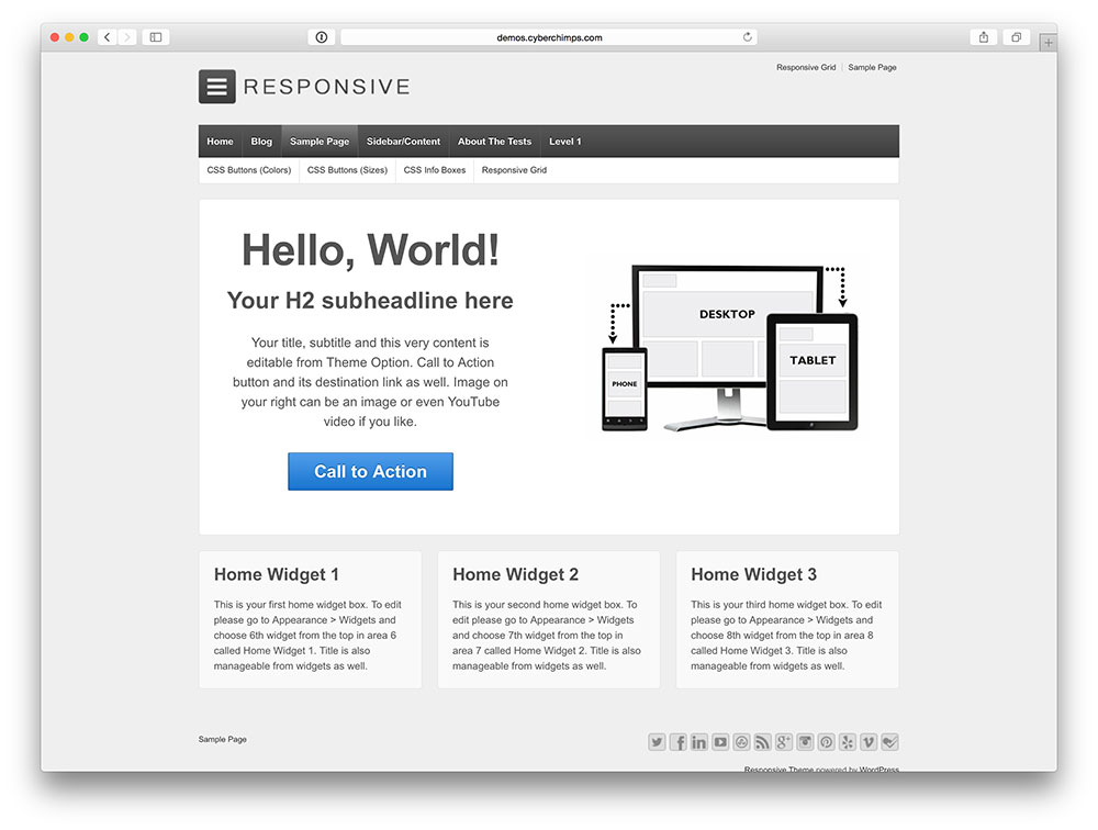 Responsive WordPress Template