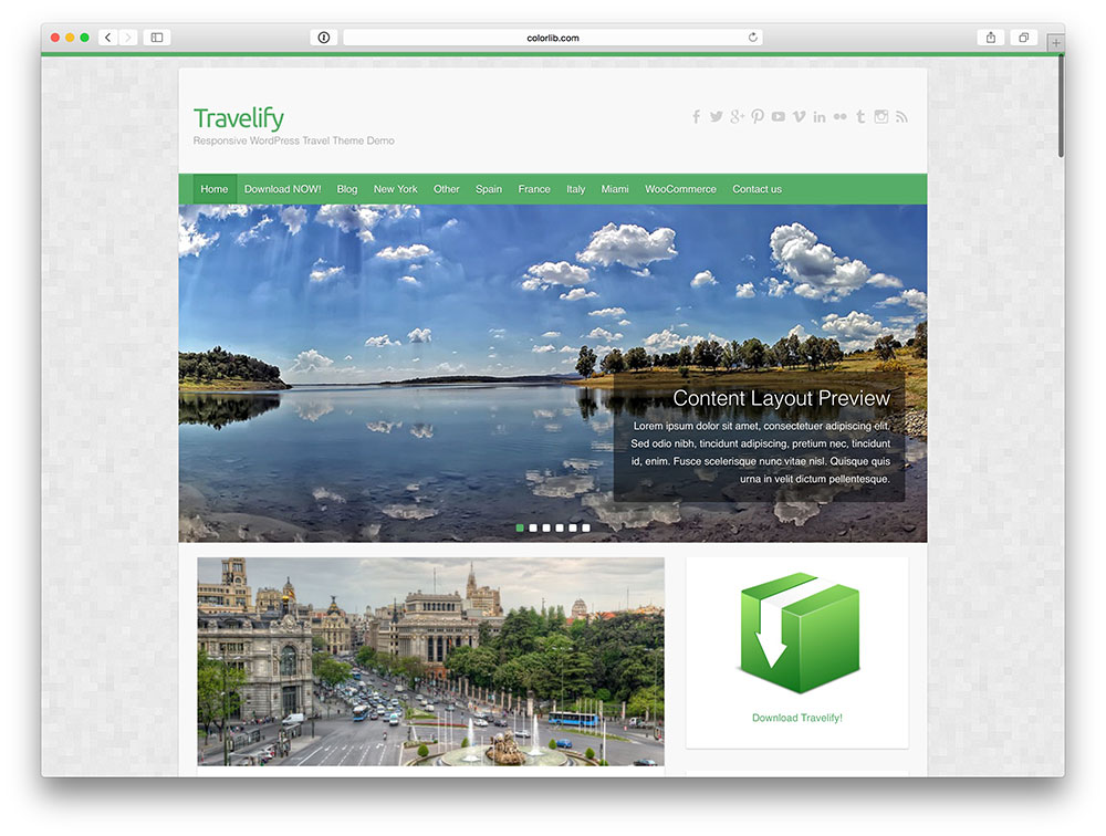 Free WordPress travel theme